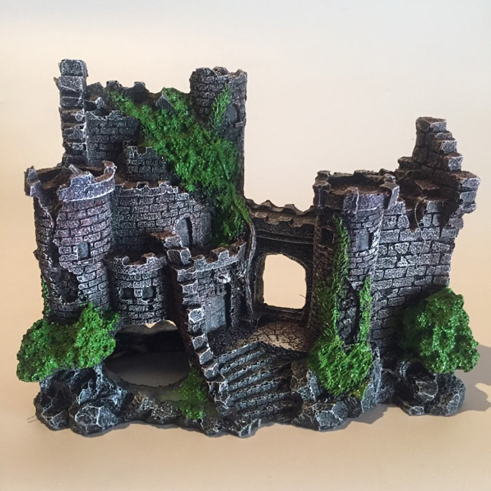 Fish resin castle decoration