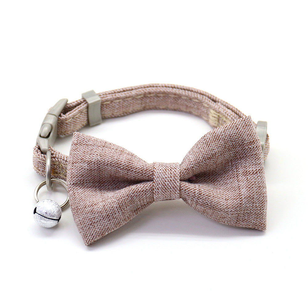 Dog collar leash bow tie
