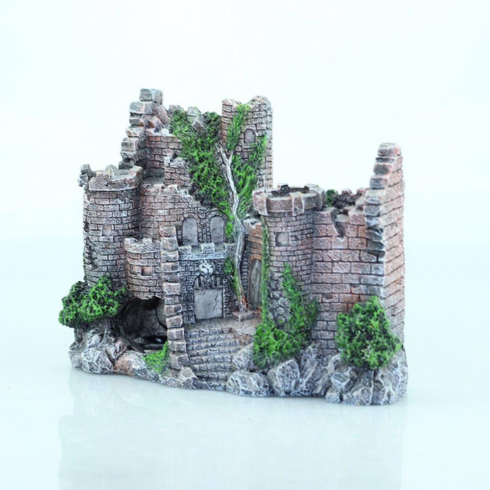 Fish resin castle decoration