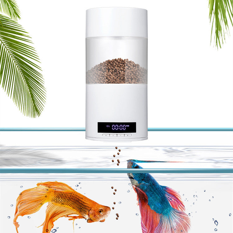 Aquarium automatic fish feeder