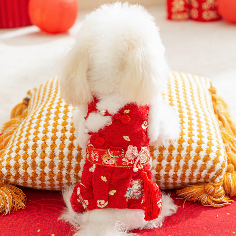 Autumn And Winter Dog New Year's Pyjama