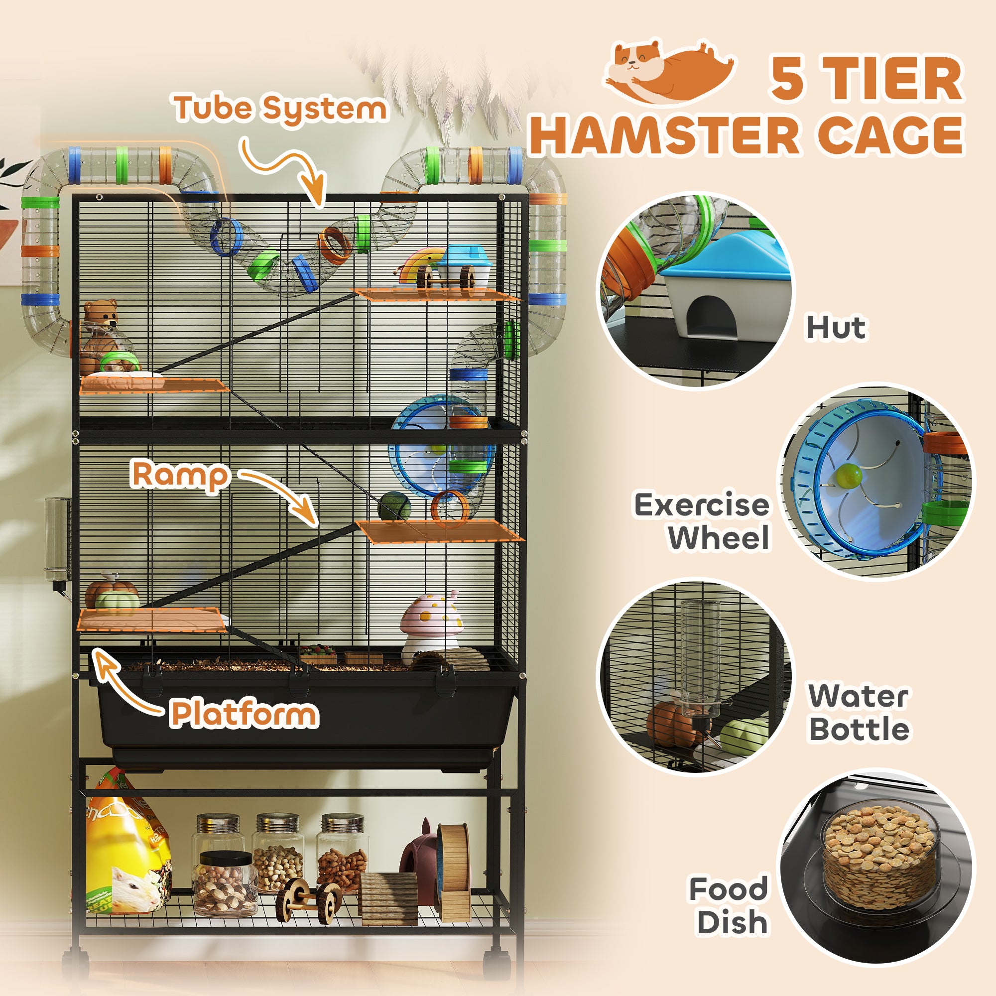 5 Tier Hamster Cage