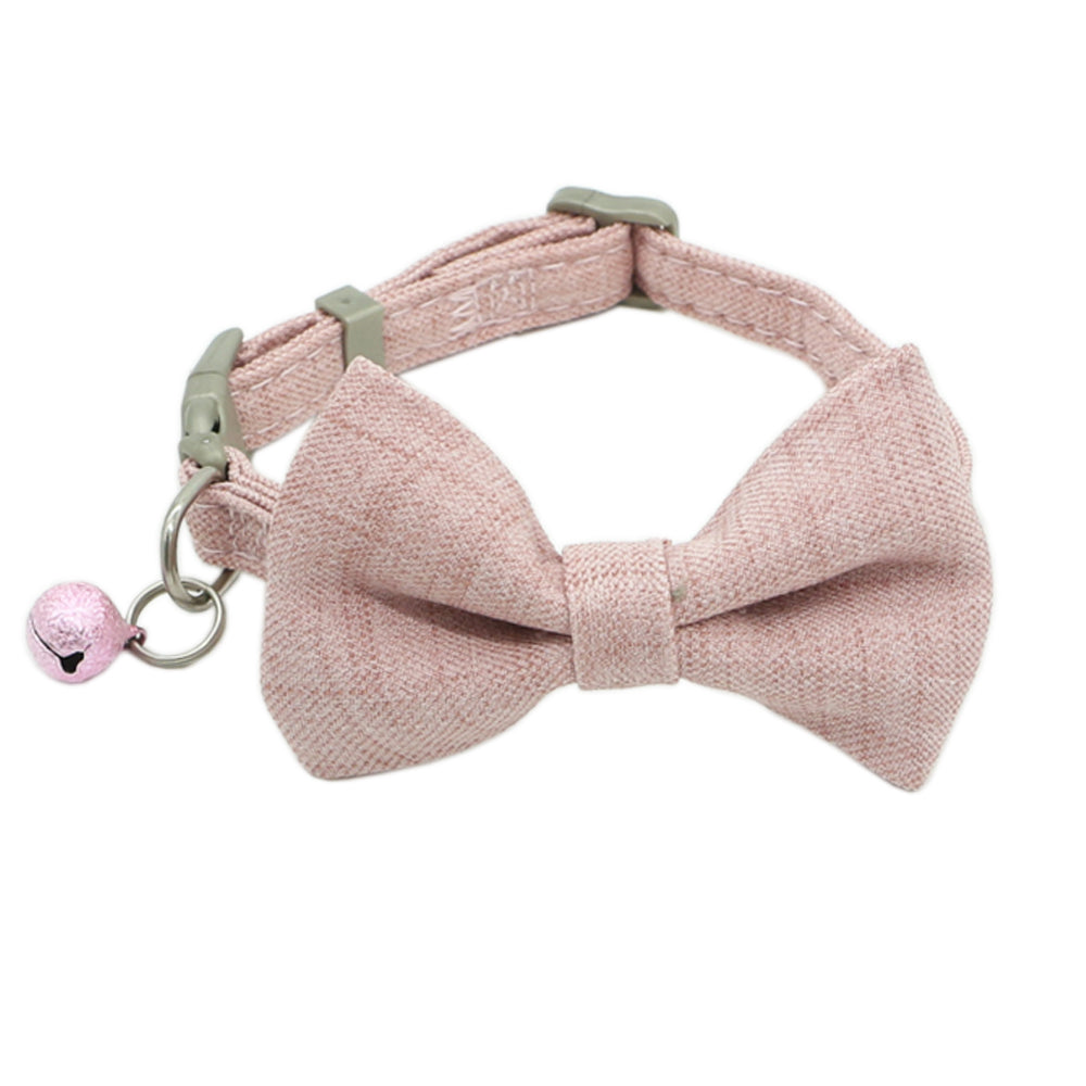 Dog collar leash bow tie