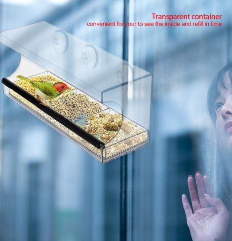 Acrylic birds feeder