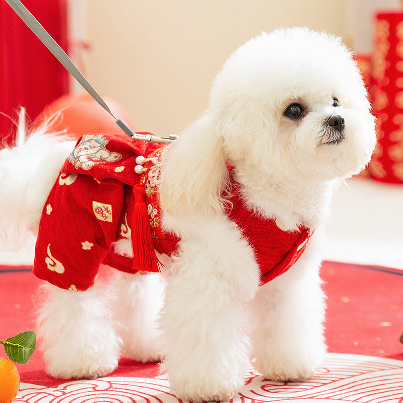 Autumn And Winter Dog New Year's Pyjama