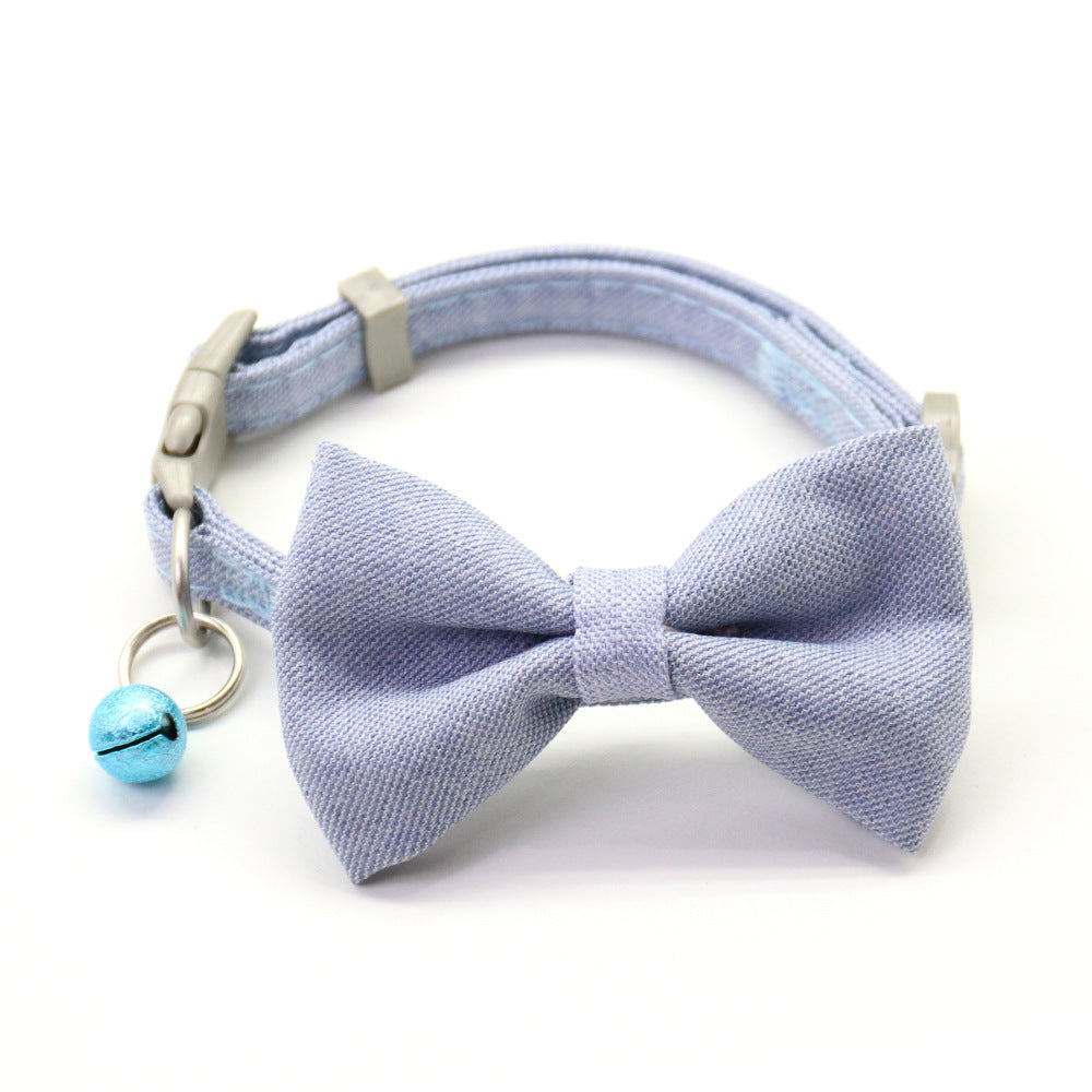Dog collar leash bow tie