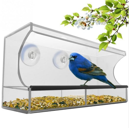 Acrylic birds feeder
