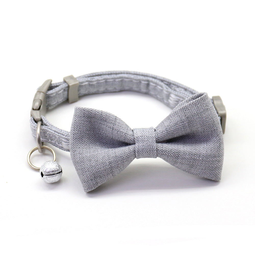 Dog collar leash bow tie