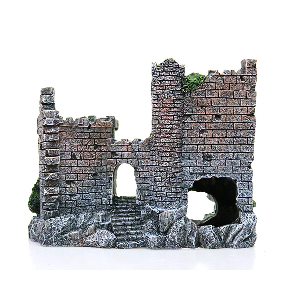 Fish resin castle decoration