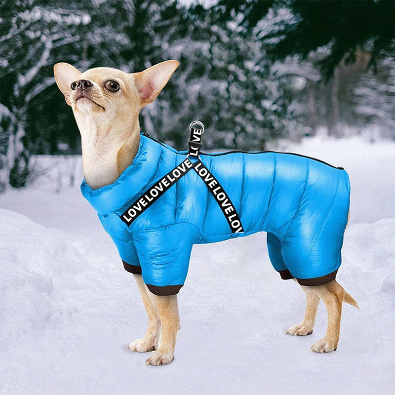 Pet Thickened Windproof Four-legged Warm Clothing