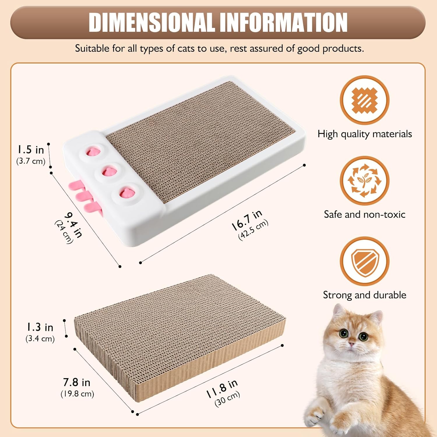 Cat Scratcher Toy Interactive
