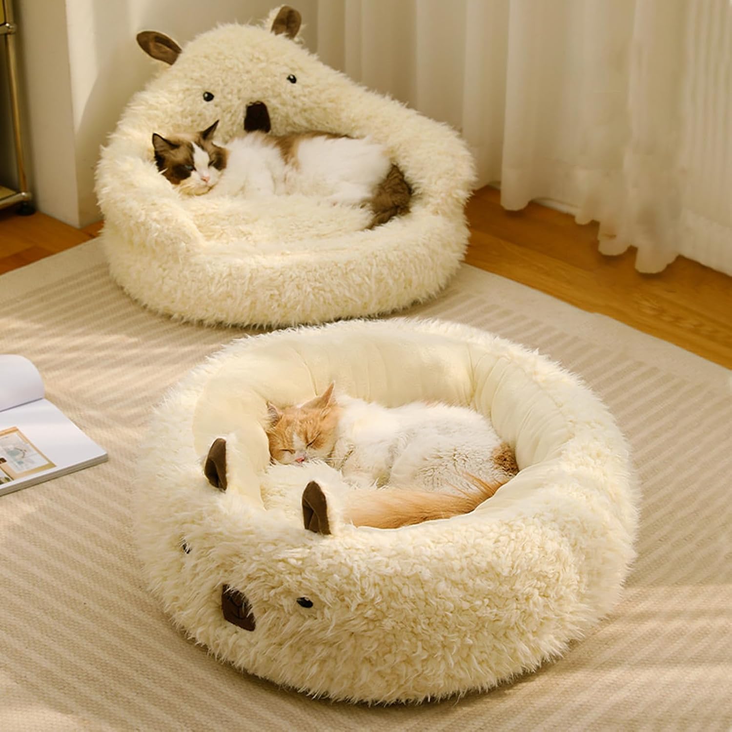 Cut Alpaca Pet Bed For Small MediumDogs Cats