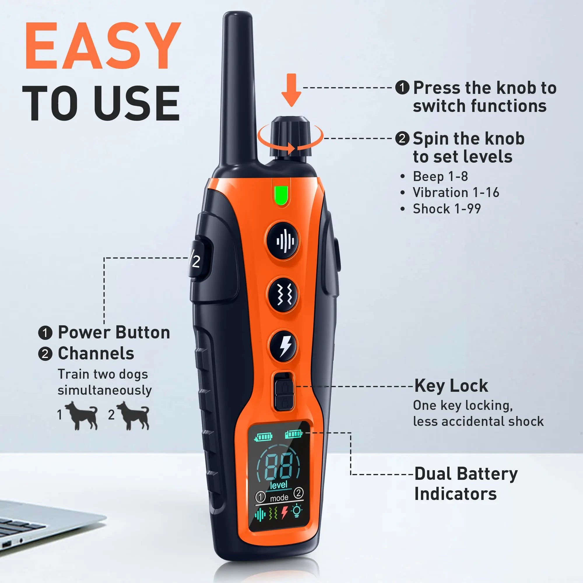 Electric Dog Training Collar Remote