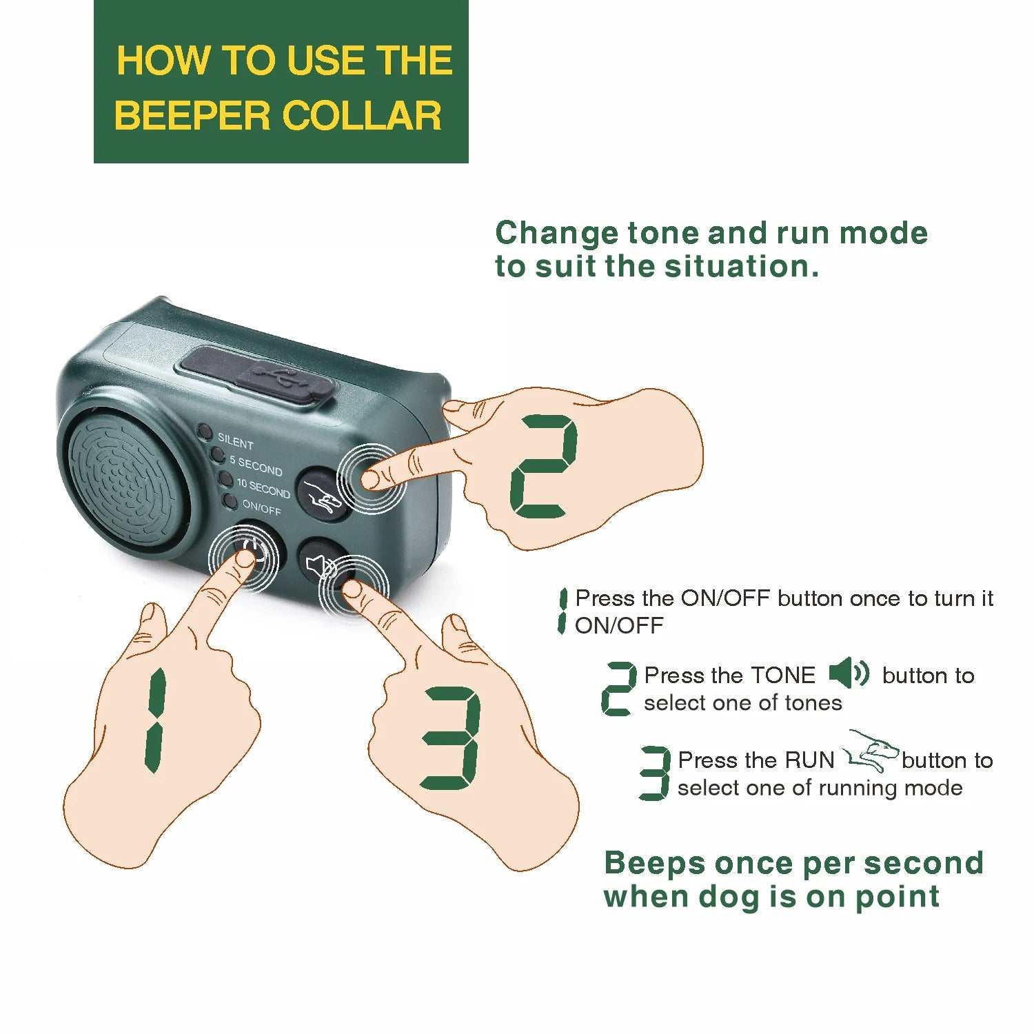 Hunter Beeper Collar Waterproof