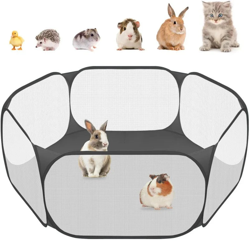 Portable Small Pet Cage Transparent