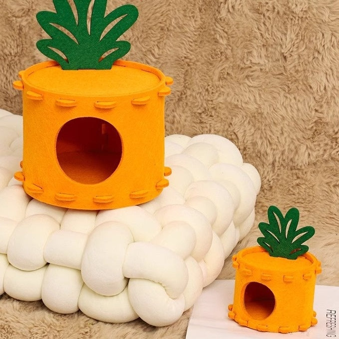 Hamster Carrot-Shaped Felt House