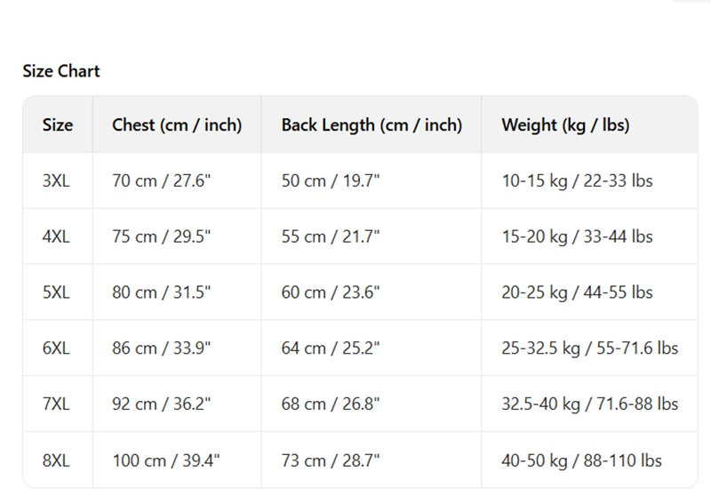 Autumn And Winter Big Dog Clothing