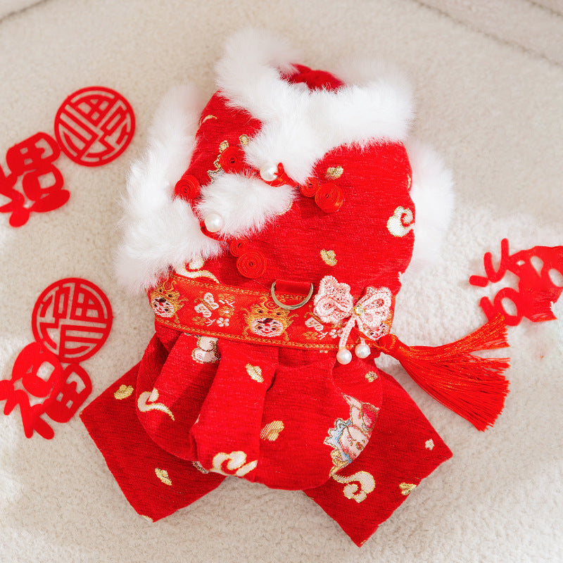 Autumn And Winter Dog New Year's Pyjama