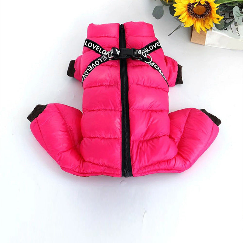 Pet Thickened Windproof Four-legged Warm Clothing