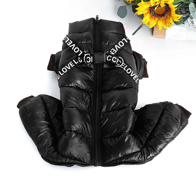 Pet Thickened Windproof Four-legged Warm Clothing